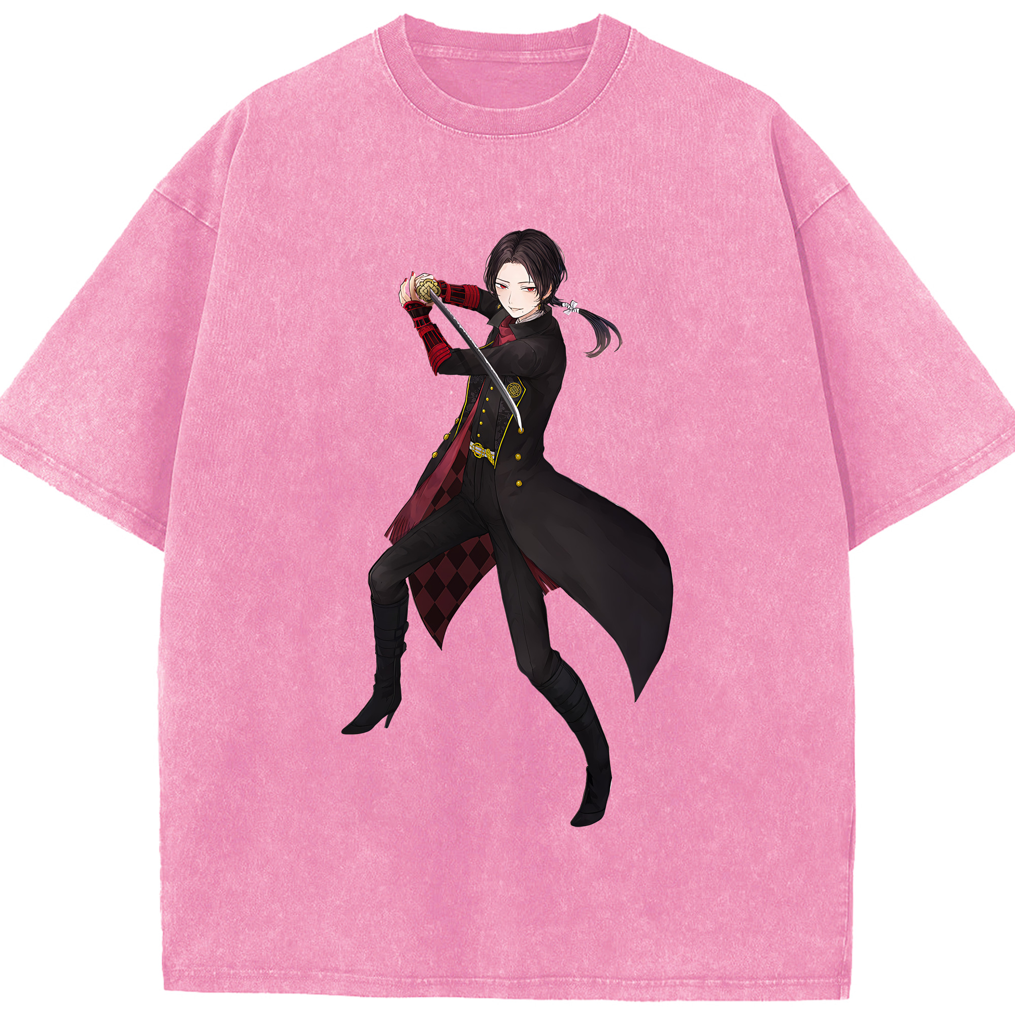 （画像用） 刀剣乱舞 Touken Ranbu 綿100% ヴィンテージ風 半袖Tシャツ（フロントプリント）
